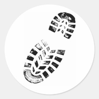 Adesivo impressão da bota