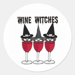ADESIVO IMPRESSÃO DA BRUXA DO VIDRO DE VINHO TINTO DAS
