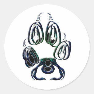 Adesivo Impressão da pata do lobo