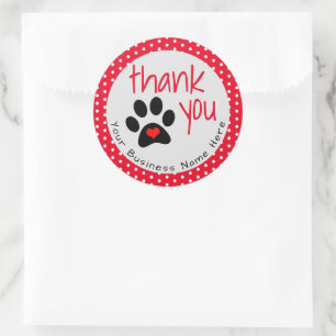 Adesivo Impressão Da Sua Pet Business Paw Obrigado
