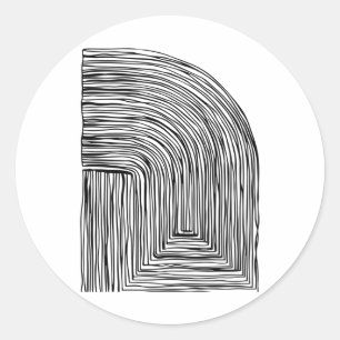 Adesivo Impressão De Arte De Abstrato Branco E Preto