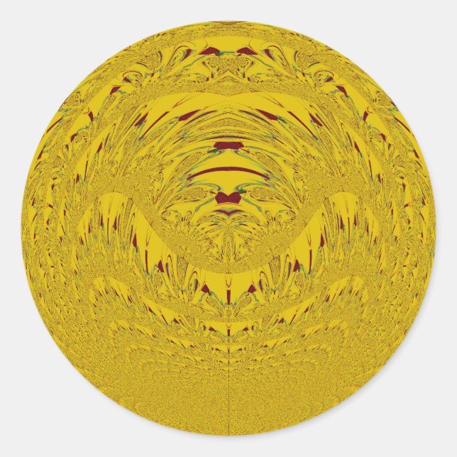 Adesivo Impressão de Arte de Leão ouro (Frente)