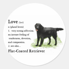 Adesivo Impressão de Arte de Retriever Revestida Plana