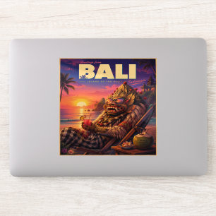 Adesivo Impressão de Arte de Viagem do Paraíso Retro Bali