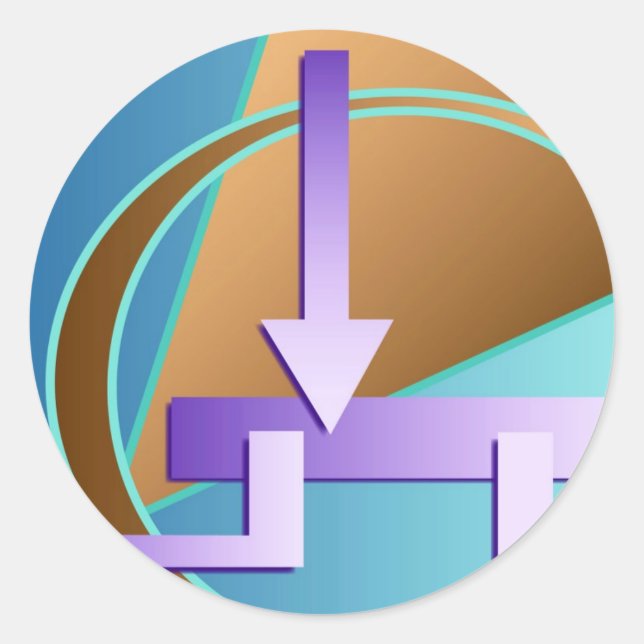 Adesivo impressão de arte digital "Diagrama de Circuito" (Frente)