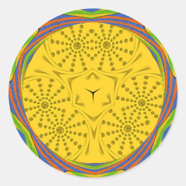 Adesivo Impressão de arte egípcia com Design de quadros ch (Frente)