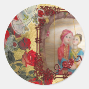 Adesivo Impressão de Arte Gráfica de Retrato de Boneca de 