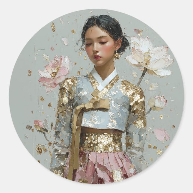Adesivo Impressão de Arte Hanbok Moderna (Frente)