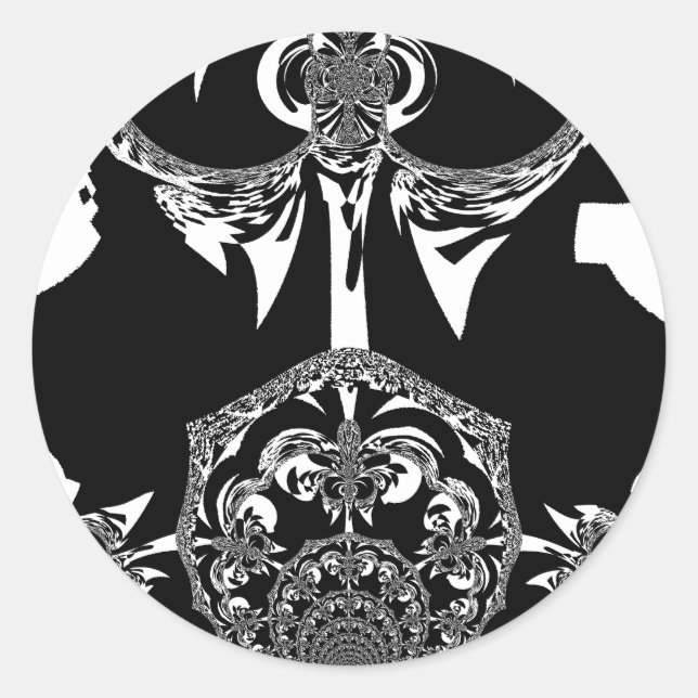 Adesivo Impressão de Arte Negra e Branca Africano (Frente)