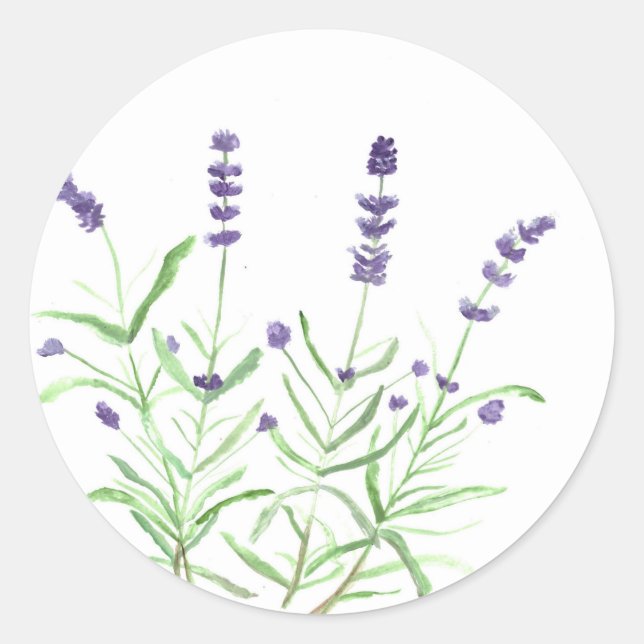 Adesivo impressão de botânica de lavanda (Frente)