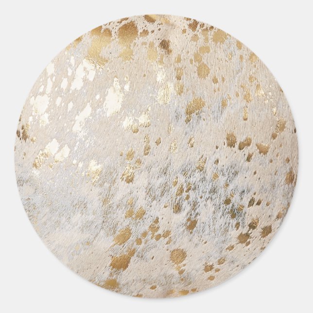 Adesivo Impressão de cochicho Dourado personalizado (Frente)