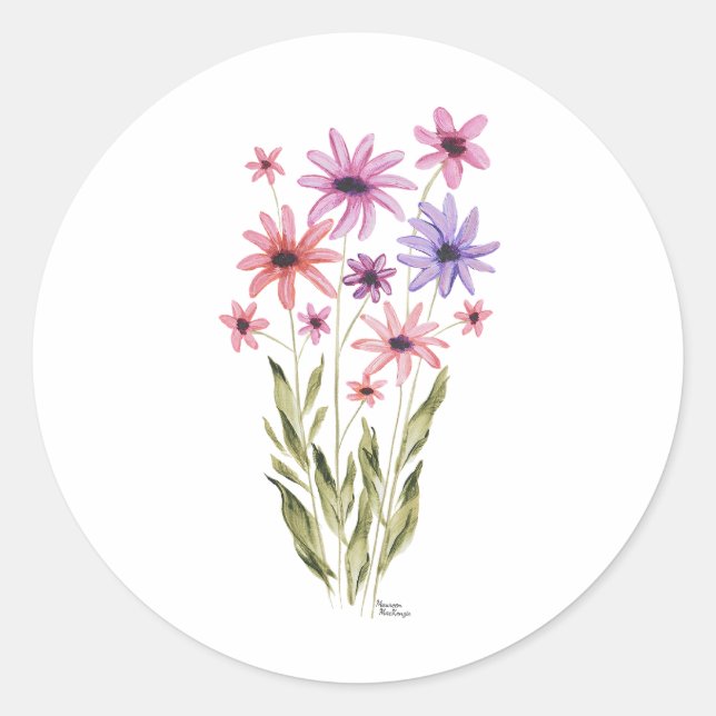 Adesivo Impressão de Foto de Buquê de Flores Caprichoso (Frente)