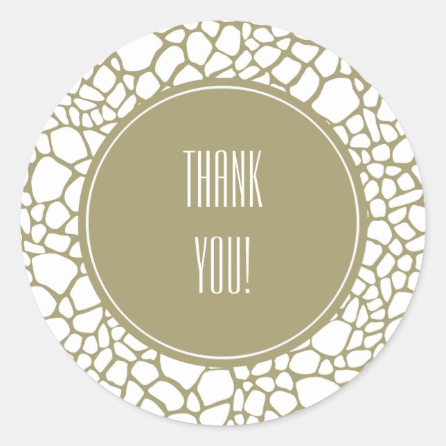 Adesivo Impressão de Girafa Branca Dourada (Frente)