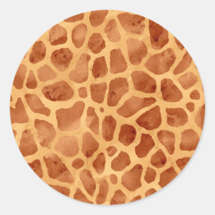 Adesivo Impressão de Girafa de Aquarela