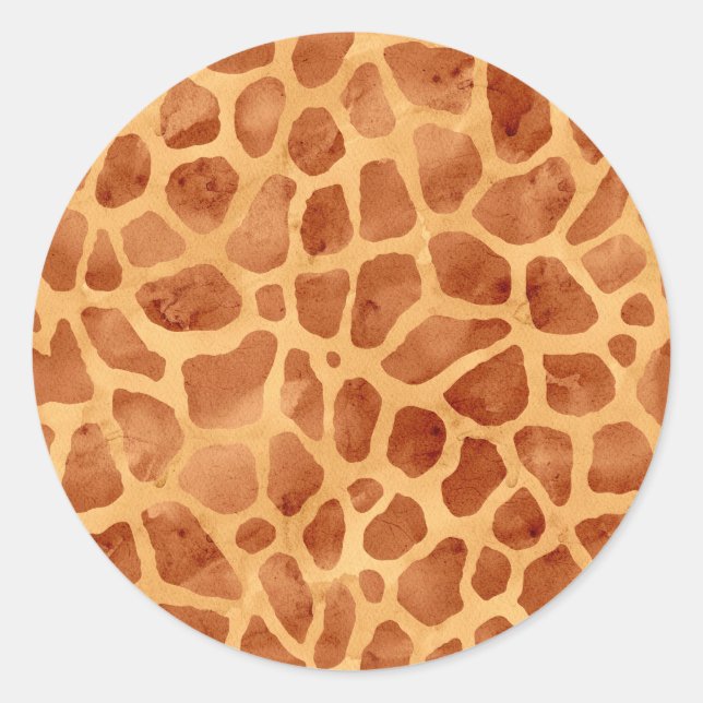 Adesivo Impressão de Girafa de Aquarela (Frente)