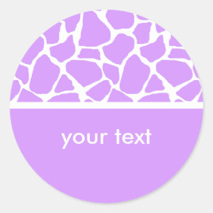 Adesivo Impressão de Girafa Roxo