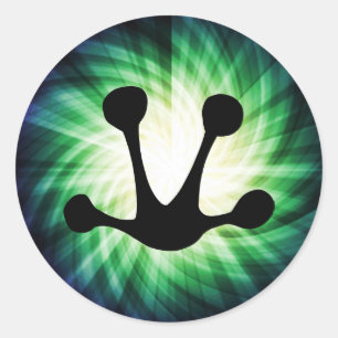 Adesivo Impressão de incandescência do pé do sapo