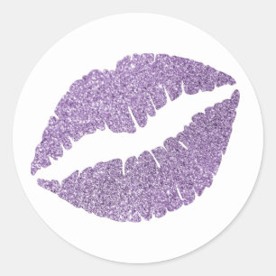 Adesivo Impressão de Lábios de de Glitter Orquídea Amet