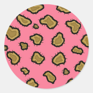 Adesivo Impressão de leopardo rosa