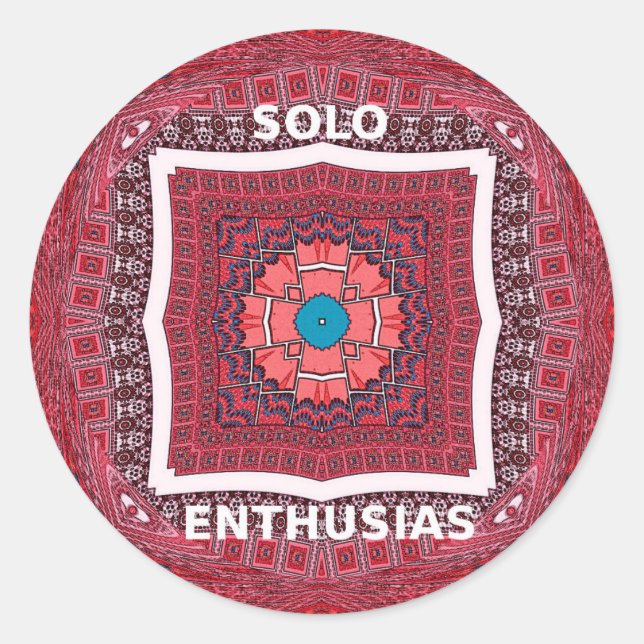 Adesivo Impressão de Padrão de Cultura Sindhi Tradicional (Frente)