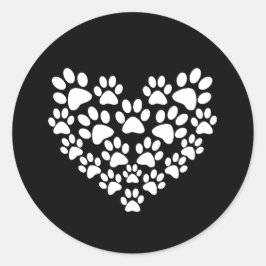 Adesivo Impressão de Pata Branca, Preta-Cura