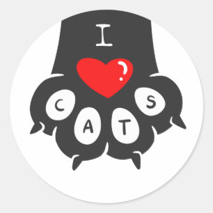 Adesivo Impressão de Pata de Amor - Escolher cor de fundo