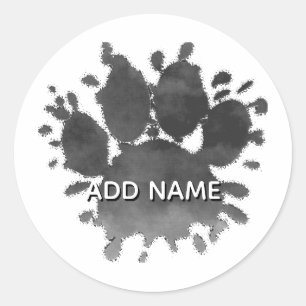 Adesivo Impressão de Pata de Cachorro Aquarela Pata de Can