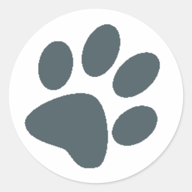 Adesivo Impressão de Paw de cinza (Frente)
