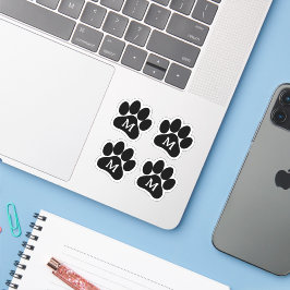 Adesivo Impressão de Paw Vinil Preto Personalizado