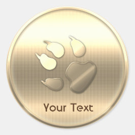 Adesivo Impressão de Pet Cachorro Dourado Personalizável A