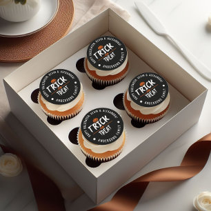 Adesivo Impressão de "Truque ou Tratar" do Dia das Bruxas