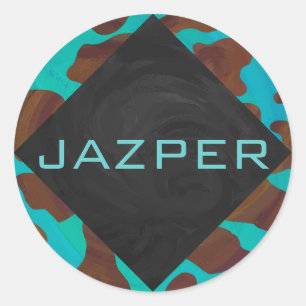 Adesivo Impressão de vaca e castanho