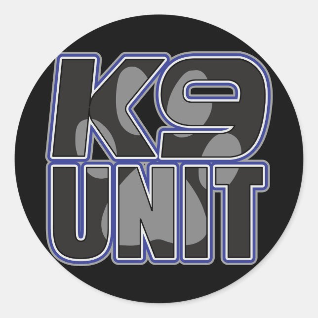 Adesivo Impressão de Via de Unidade K9 da Polícia (Frente)