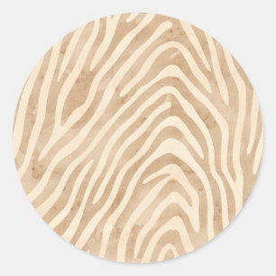 Adesivo Impressão de Zebra com Aquarela