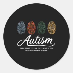 Adesivo Impressão Digital Autismo Cada Impressão diz uma R