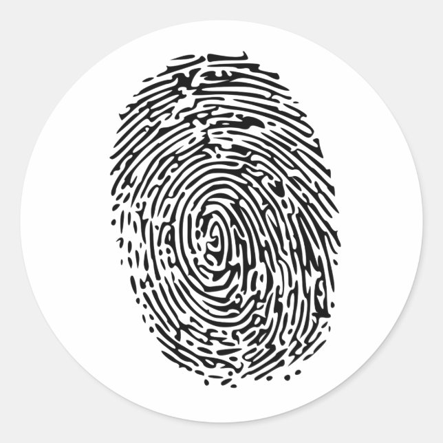 Adesivo Impressão Digital Preta Misteriosa (Frente)