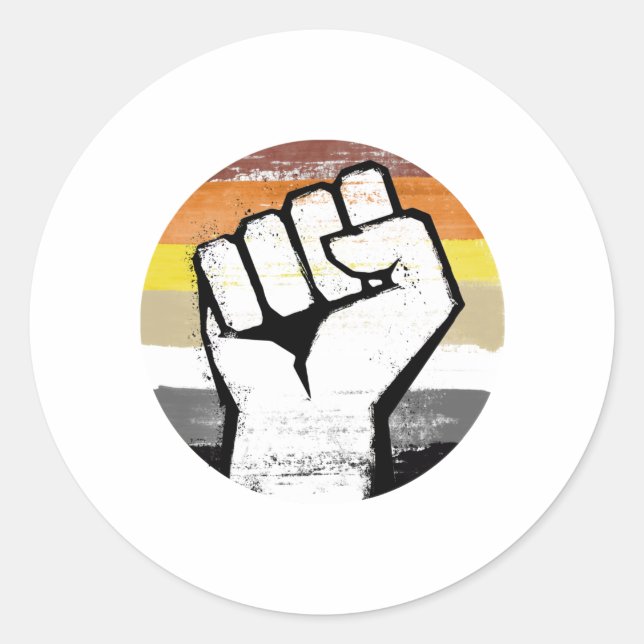 Adesivo Impressão do Círculo de Pressão do Orgulho de Urso (Frente)