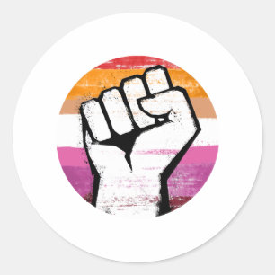 Adesivo Impressão do Círculo de Pressão do Orgulho Lésbico