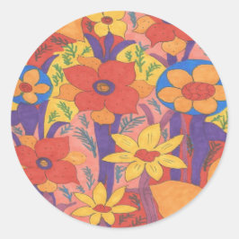 Adesivo Impressão do Jardim Laranja Bold Bohemian