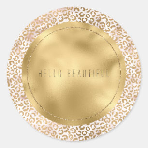 Adesivo Impressão do Leopard Rosa Dourado Gelado Menor Pe