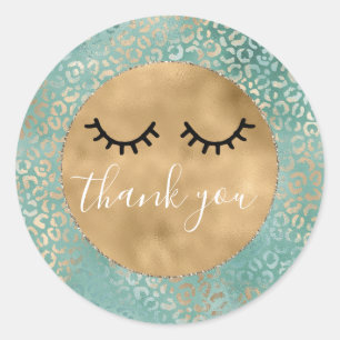 Adesivo Impressão do Leopard Turquoise Dourada Aqua Teal T