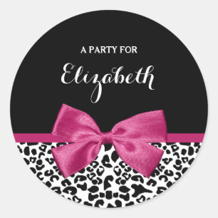 Adesivo Impressão do Leopardo de Fita Rosa Vivaciosa Escur