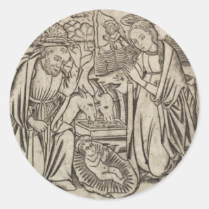 ADESIVO IMPRESSÃO DO RENASCIMENTO DO CARTÃO DE NATAL DA