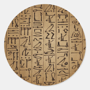 Adesivo Impressão egípcio do papel dos Hieroglyphics do