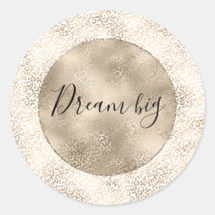 Adesivo Impressão Leopardo de Bronze Dourado