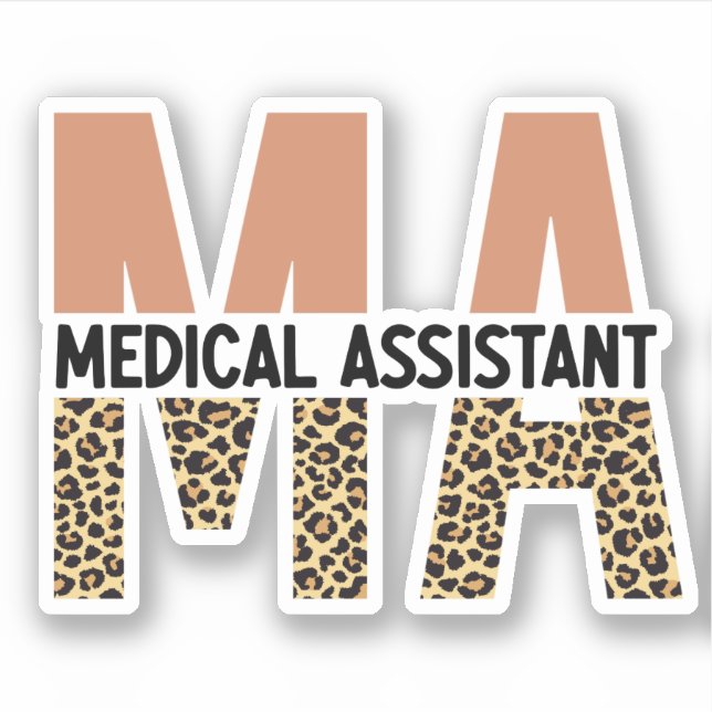 Adesivo Impressão Leopardo do Assistente Médico do MÃE (Frente)