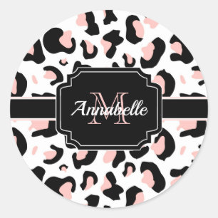 Adesivo Impressão Leopardo Rosa