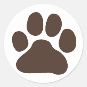 Adesivo Impressão Pawprint canino bonito da pata do cã