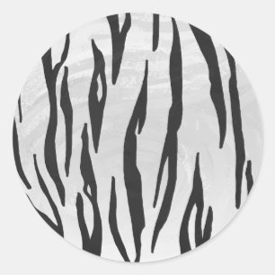 Adesivo Impressão preto e branco do tigre