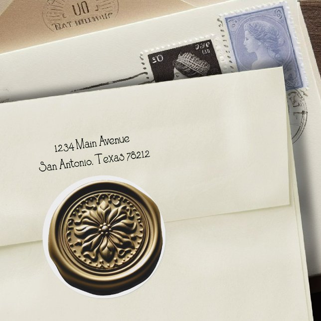 Adesivo Impressão Profunda do Faux Wax Impressão Dourada (Criador carregado)